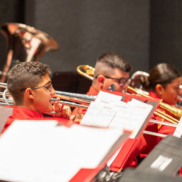 Student Activities Students playing in the band